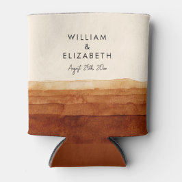 Enfriador De Latas Elegante Terracota Abstracto Desierto Personalizad