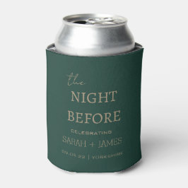 Enfriador De Latas Elegante verde esmeralda la noche antes del Boda