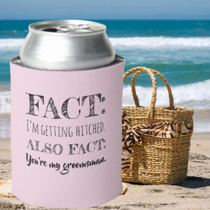 Enfriador De Latas Elegante y divertida - Groomsman Propuesta rosa li