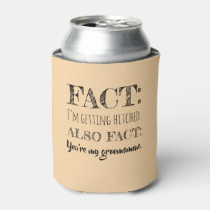 Enfriador De Latas Elegante y divertida - Groomsman propuesta toscana