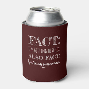 Enfriador De Latas Elegante y divertida - Marrón propuesta de Groomsm