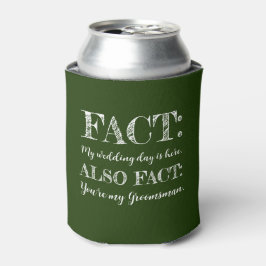 Enfriador De Latas Elegante y divertida propuesta de Groomsman oscuro