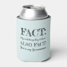 Enfriador De Latas Elegante y divertida propuesta de Groomsman Verde