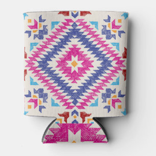 Enfriador De Latas Elemento de diseño tribal de mano brillante.