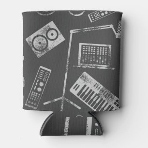 Enfriador De Latas Elementos musicales: fondo inmaculado vintage.