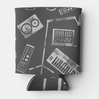 Enfriador De Latas Elementos musicales: fondo inmaculado vintage.