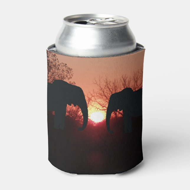Enfriador De Latas Elephant Sunset Silhouette (Lata Anverso)