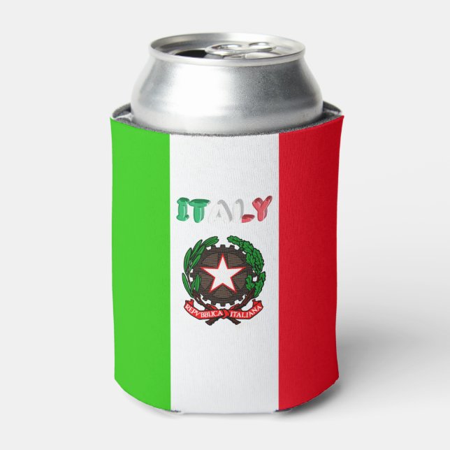 Enfriador De Latas emblema de la bandera italiana (Lata Anverso)