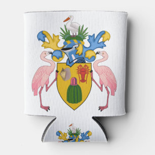 Enfriador De Latas emblema de las islas turcas y caicos