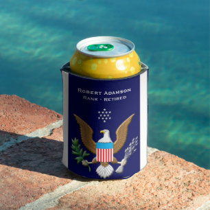 Enfriador De Latas Emblema del servicio naval personalizado