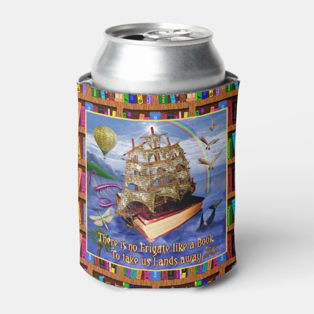 Enfriador De Latas Emily Dickinson No Frigate Book Poem Readers Scene (Lata Anverso)