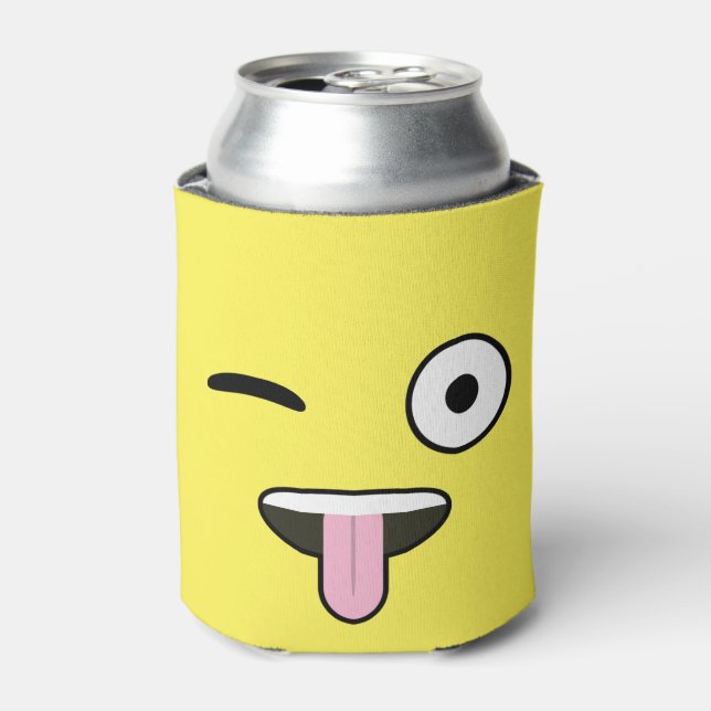 Enfriador De Latas Emoji de no hablar (Lata Anverso)