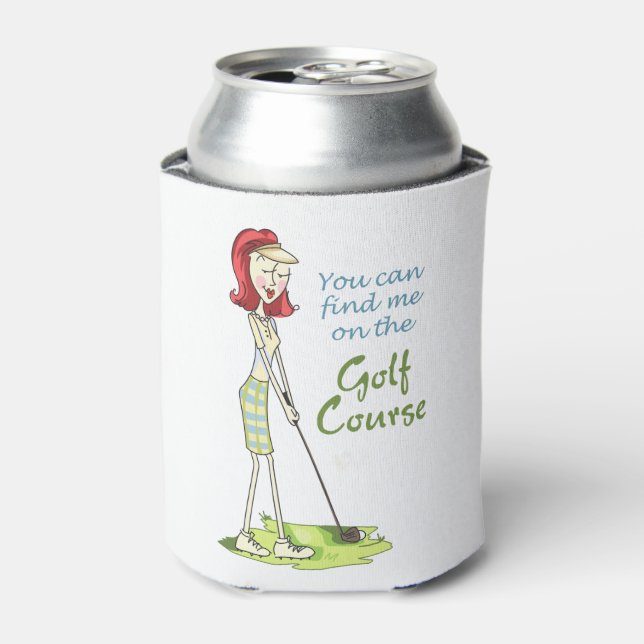 Enfriador De Latas En el campo de golf (Lata Anverso)