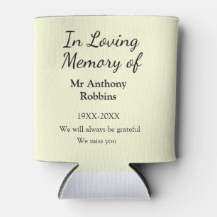 Enfriador De Latas En memoria amorosa de nombre recuerdo funeral recu
