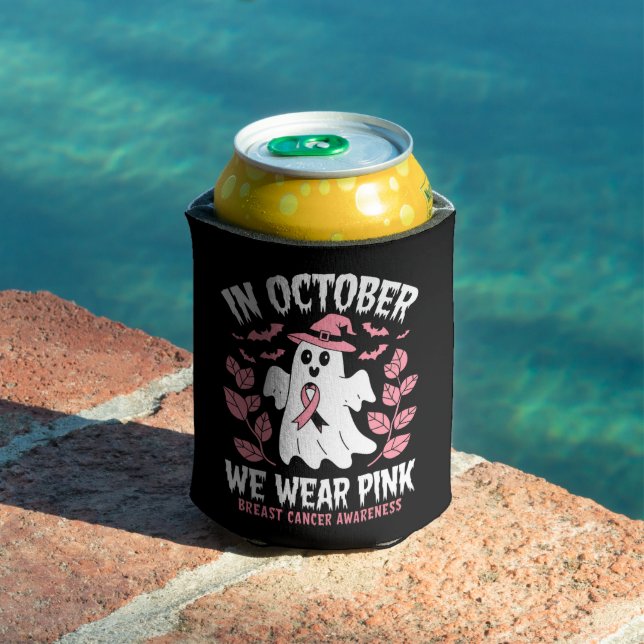 Enfriador De Latas En Octubre Usamos Bruja Rosa Halloween (Piscina in situ)