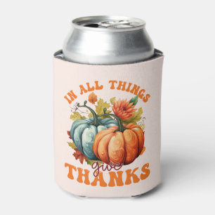 Enfriador De Latas En Todas Las Cosas Da Gracias Calabaza