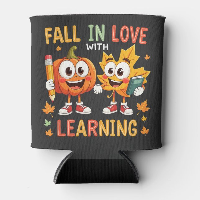 Enfriador De Latas Enamorada de la escuela de aprendizaje (Anverso)