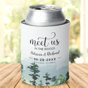 Enfriador De Latas Encuentranos En El Bosque Boda Al Aire Libre Save