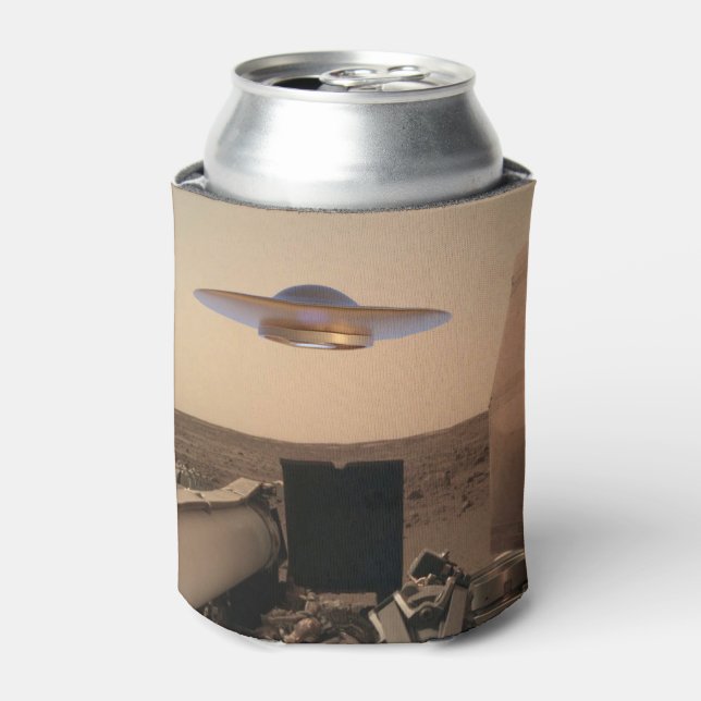 Enfriador De Latas Encuentro de Saucer de OVNI de Mars InSight Alien (Lata Anverso)