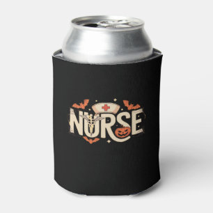 Enfriador De Latas Enfermera de Halloween camiseta clásica