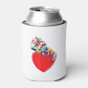 Enfriador De Latas Enfermera de la enfermera Camisas Hombres Gato Enf
