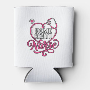Enfriador De Latas Enfermera de Salud en Casa Diseño de Camiseta de E