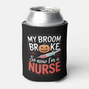 Enfriador De Latas Enfermera divertida Enfermería de Halloween camise