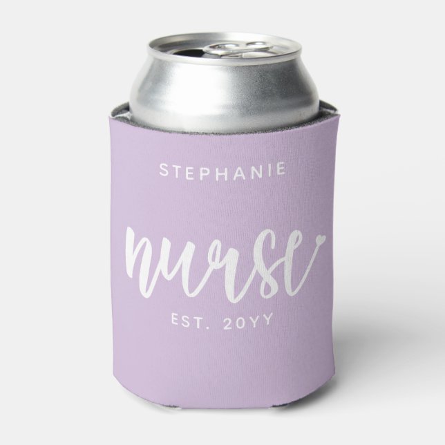 Enfriador De Latas Enfermera personalizado de Typografía Ésa Enfermer (Lata Anverso)