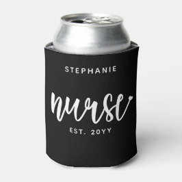 Enfriador De Latas Enfermera personalizado de Typografía Ésa Enfermer