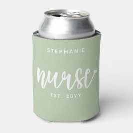 Enfriador De Latas Enfermera personalizado de Typografía Ésa Enfermer