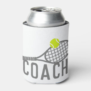 Enfriador De Latas Entrenador de tenis Personalizado texto al revés
