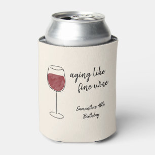 Enfriador De Latas Envejecimiento Como Buen Vino Rojo Vidrio Cumpleañ