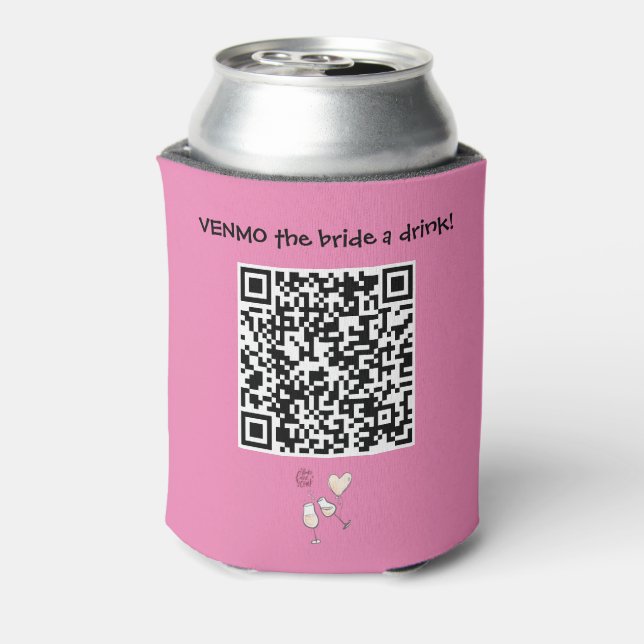 Enfriador De Latas Envía a la Novia una Bebida con Código QR Personal (Reverso de la lata)