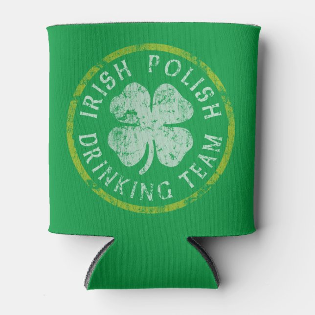 Enfriador De Latas Equipo de bebidas irlandés de St Patricks Day (Anverso)
