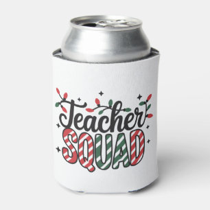 Enfriador De Latas Equipo de profesores de Navidad divertido y alegre