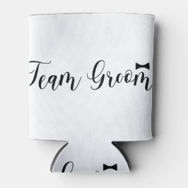 Enfriador De Latas Equipo Groom-Bowtie, tipo negro, Bachelor-fiesta