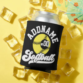Enfriador De Latas Equipo Retro Personalizado de Softball Jugador AGR