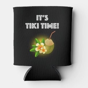 Enfriador De Latas ¡Es tiempo de Tiki! Barra tropical de Tiki de la