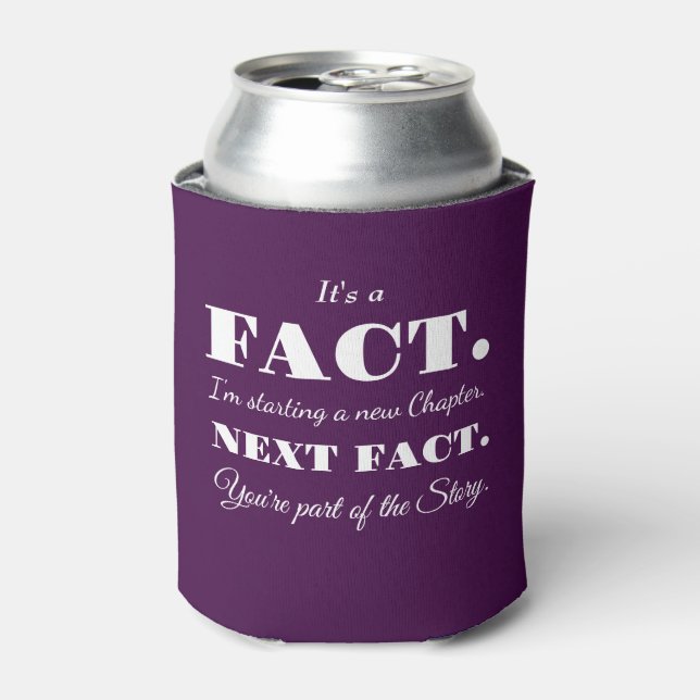 Enfriador De Latas Es un hecho | Groomsman Funny Propuesta Purple (Lata Anverso)
