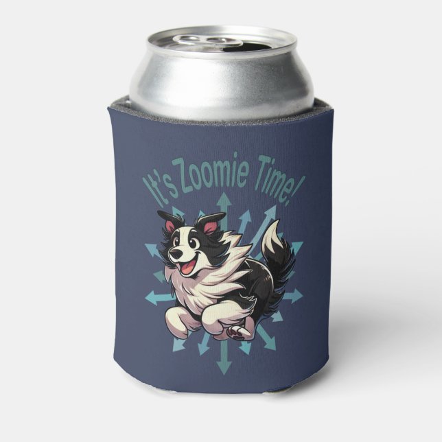 Enfriador De Latas Es Zoomie Time Border (Reverso de la lata)