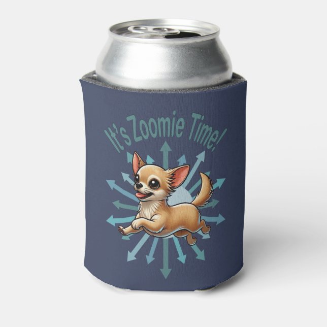 Enfriador De Latas Es Zoomie Time Chihuahua (Reverso de la lata)