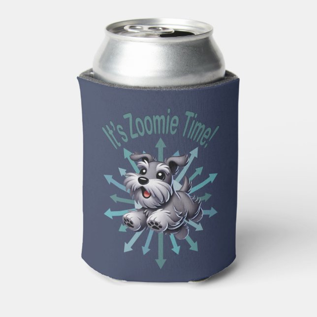 Enfriador De Latas Es Zoomie Time Miniature Schnauzer (Reverso de la lata)
