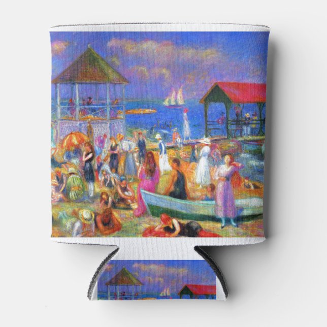 Enfriador De Latas Escena de la playa de William Glackens (Anverso)