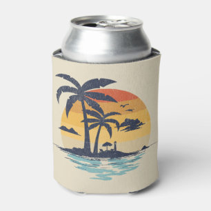 Enfriador De Latas Escena de verano tropical