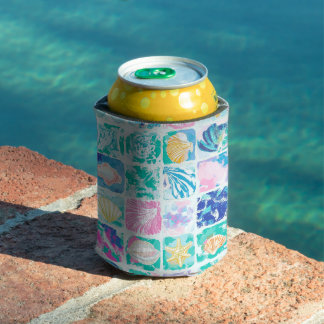 ENFRIADOR DE LATAS ESCENAS ABSTRACTAS DE VERANO CON COLORES VIVOS