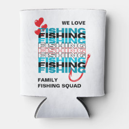 Enfriador De Latas Escuadrón del equipo de pescadores de AMOR familia