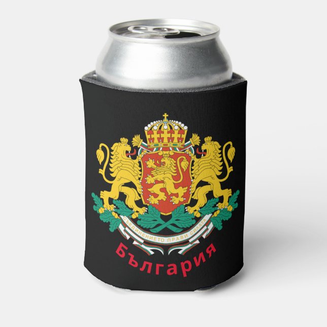 Enfriador De Latas Escudo de armas de Bulgaria (Reverso de la lata)