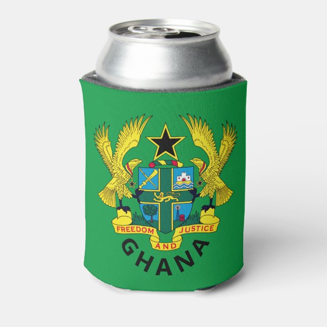 Enfriador De Latas Escudo de armas de Ghana (Reverso de la lata)