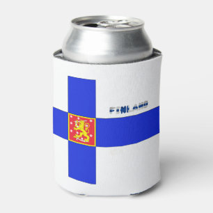 Enfriador De Latas Escudo de armas de la bandera de Finlandia