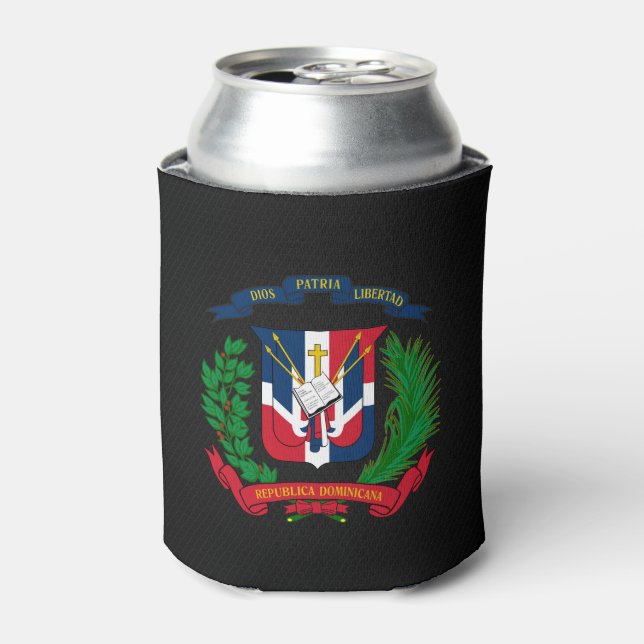 Enfriador De Latas Escudo de armas dominicano (Lata Anverso)